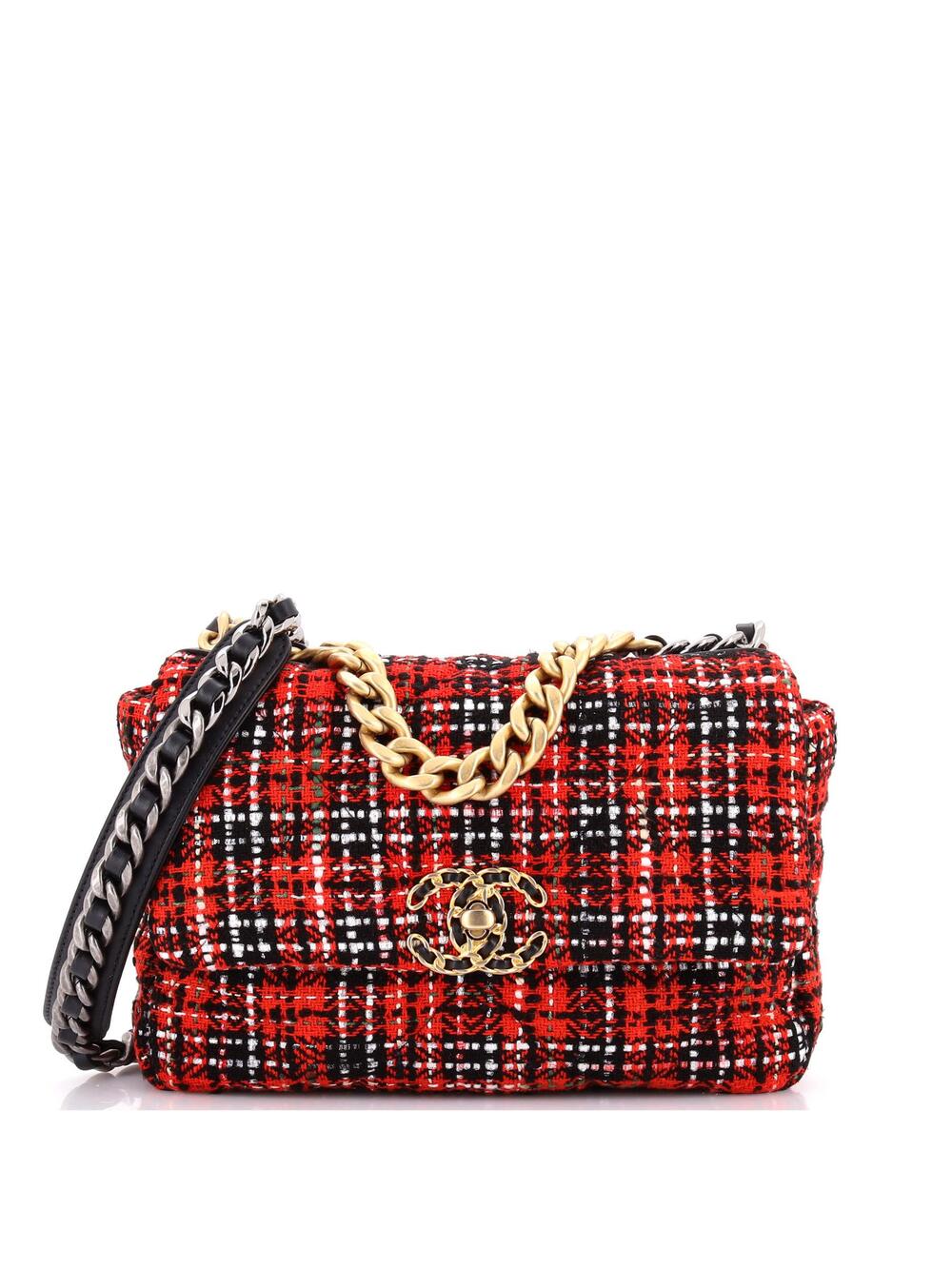 Chanel 19 Flap Bag Quilted Tweed Medium #266241C39B